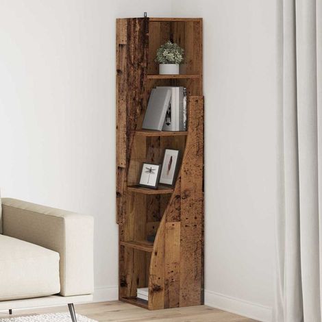 Corner Cabinet 32x32x140cm Engineered Wood Old Wood vidaXL
