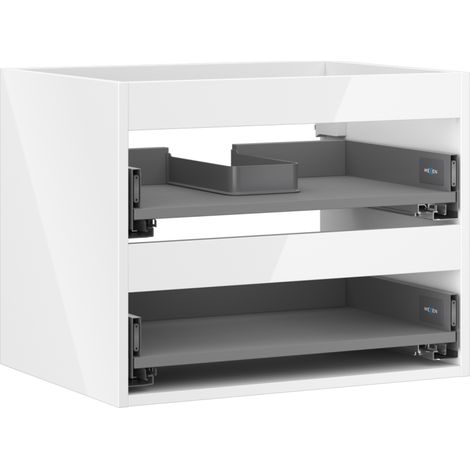 Mexen Box-A Korpus Waschtischunterschrank 60 cm, 2 Schubladen, Weiß Hochglanz - 91AX0-0600-470-2-00