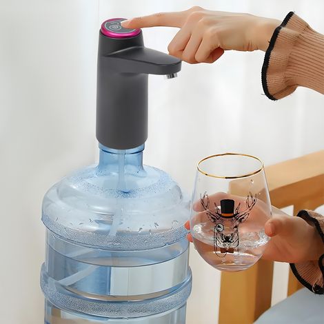 Wasserflaschen Pumpe, USB-Lade Automatische Trinkwasserpumpe,Wasserspender Wasserpumpe für Home Office Küchen Camping, aus Acrylnitril Butadien