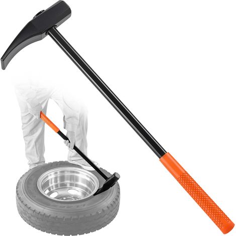 VEVOR Cuña Destalonadora de Neumáticos con Mango de 810 mm, Martillo Destalonador de Neumáticos con Forma de Pico de Pato, Cabezal de Hierro Fundido para Autobuses, Camiones, Coches, UTV, Tractores (1/5)