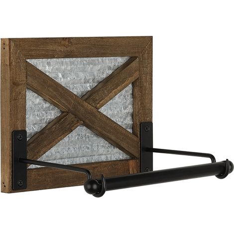Toilettenpapierhalter eckig - rustikales Design (1/5)