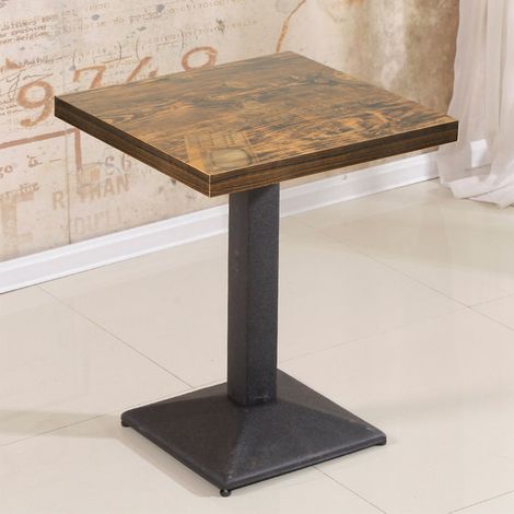 Skecten Mesa de Bar Mesa de Bistro, Mesa de Comedor Cuadrado Vintage, Mesa de Exterior para Catering, para Cocina, Bar, con Patrón de Reloj (60X75cm) (1/5)
