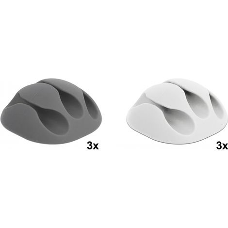 Delock Portacables con 3 pasamuros Juego de 6 piezas