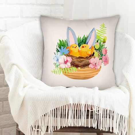 Housse de coussin 45x45 cm en polyester résistant aux tachespour la Fête des Mères (1/5)