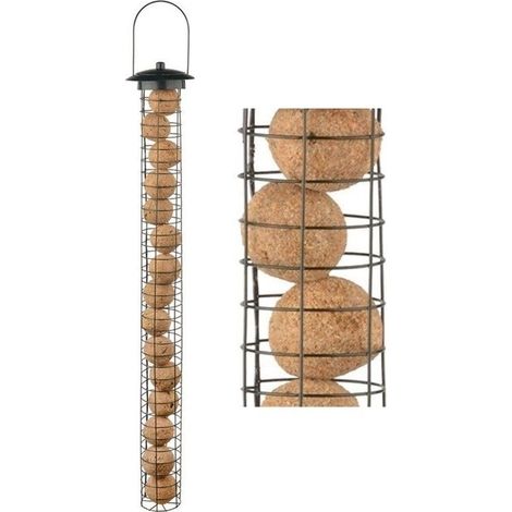 PORTA PALLE DI GRASSO XXL APPENDIBILE PER UCCELLI SELVATICI 82CM