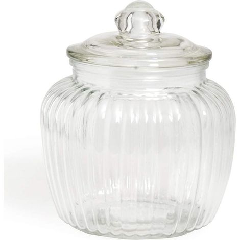 Bocal Verre, Verre, Transparent, 14,5 x 14,5 x 18 cm (1/2)