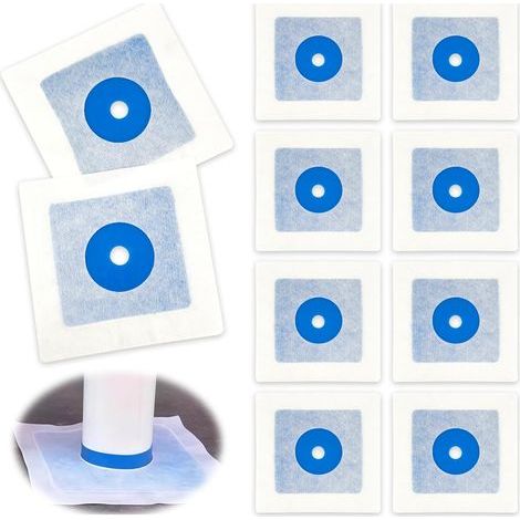 Confezione da 10 guarnizioni di tenuta per giunti doccia - Adatte per raccordi per tubi da 15 a 32 mm - Per passaggi di tubi in bagni e docce (1/5)