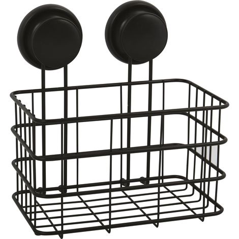 Étagère de Douche sans perçage - Ventouses - Acier Chromé - 20 x 16 x 22 cm - Panier de Douche Profond - Fixation Sécurisée - Résistance à l'eau (1/2)