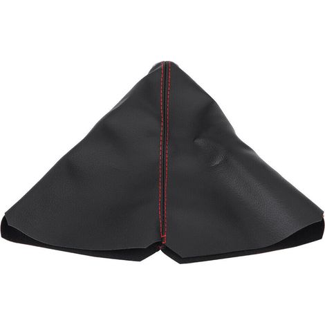 Ahlsen Schaltknaufmanschette, Staubschutz, Schaltmanschettenabdeckung, Schaltmanschette, Schwarz, Roter Punkt, Universal-PU-Leder (1/5)