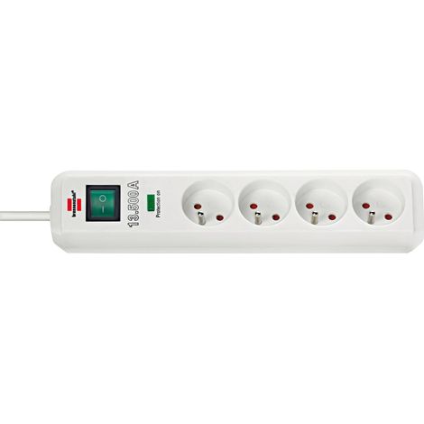 Eco-line - socle 4 prises blanc 1,4m h05vv-f 3g1,5 - parasurt.13500a - BRENNENSTUHL - 1159721