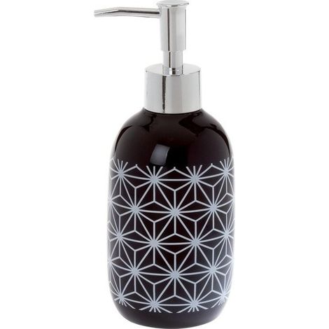 Distributeur de savon Céramique STAR Noir Spirella (1/3)