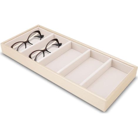 Plateau en verre velours, plateau de présentation de lunettes, plateau de rangement de bijoux (1/4)