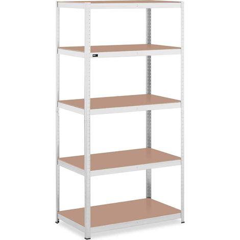 Étagère charge lourde 100 x 60 x 197 cm supporte 5 x 150 kg robuste garage atelier outils gris (1/5)