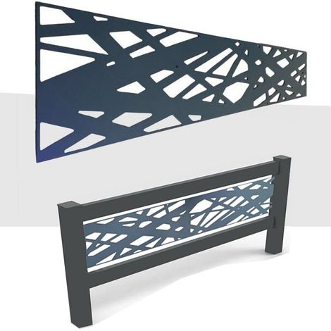 Screen pannello decorativo C Alluminio 30x180cm spessore 5mm per recinzioni frangivento staccionate (1/5)