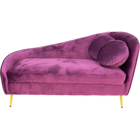 Chaise longue 2 places en bois violet méridienne décorative de salon 154 x 73 x 82 cm - PANGIVO (1/4)