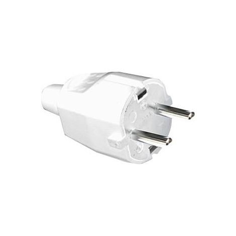 Netzstecker Schuko Male 16A/250Vac RUBBER Farbe WHITE