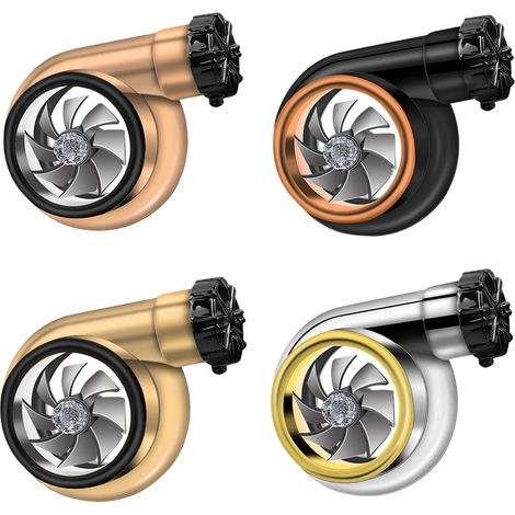 [Yue Xing Hui] 1 Clip diffuseur de parfum tendance pour voiture, en forme de turbine, pour grille d'aération de climatisation. Désodorisant parfumé personnalisé pour voiture (1 clip diffuseur  1 huile (1/2)