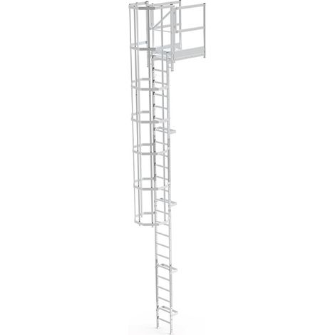 Echelle à crinoline - Hauteur à franchir 7.70 à 8.00m - CS80-CPSH-060