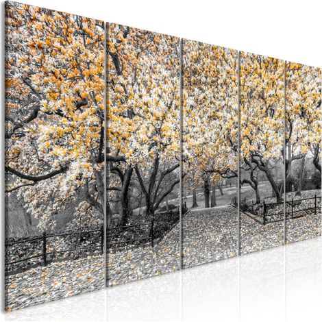 Tableau 5 Panneaux "Magnolia Park Narrow Orange" 80 x 200 cm (1/2)