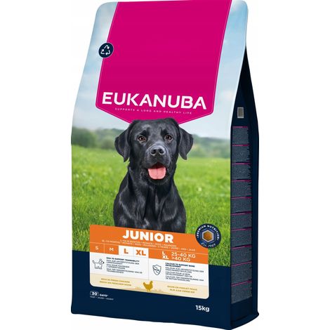 Alimento seco para pollos de razas grandes Eukanuba Nutrition Junior, 15 kg