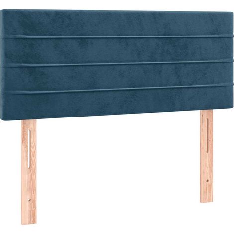 Tête de lit Bleu foncé 100x5x78/88 cm Velours (1/5)