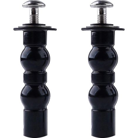 GuDez Lot de 2 boulons en caoutchouc extensibles pour lunette de WC avec charnières, vis, boulons et écrous (1/5)