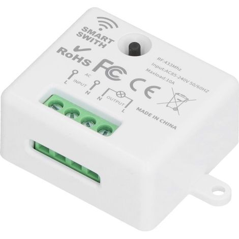 kit Interrupteur Sans Fil, Interrupteur Auto-générateur Mobile Relais 220V Récepteur Rf émetteur Radio Télécommande 100 Mètre Contrôle De Portée Pour Les Lumières (1/5)