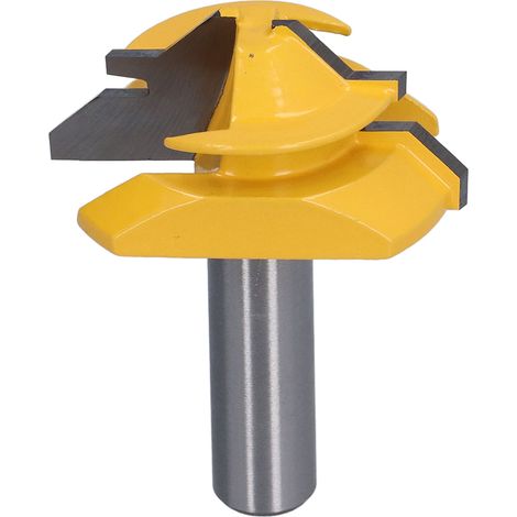 Fraise à défoncer à queue de 1/2 po, angle de 45°, pour le travail du bois, idéale pour les portes et tiroirs d'armoires et les outils CNC manuels (2 po).