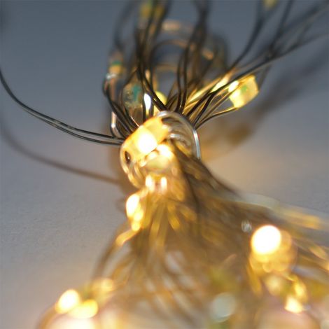 20 Luci a batteria di natale led bianco caldo per decorazioni addobbi natalizie (1/5)