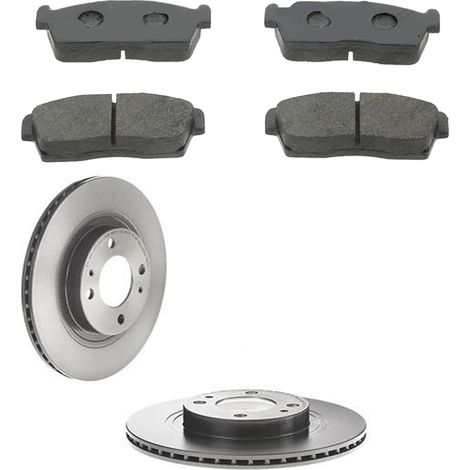KIT FRENI ANTERIORI compatibile con CITROEN C-ZERO - DISCHI + PASTIGLIE OEM: FDB1812 / 18289 /SOSTITUZIONE DIRETTA/BASSA POLVERE/SILENZIOSO