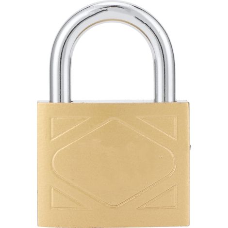 Cadenas d'extérieur domestique avec 3 clés, cadenas en laiton et fer d'épaisseur moyenne pour porte ou armoire (50 mm)