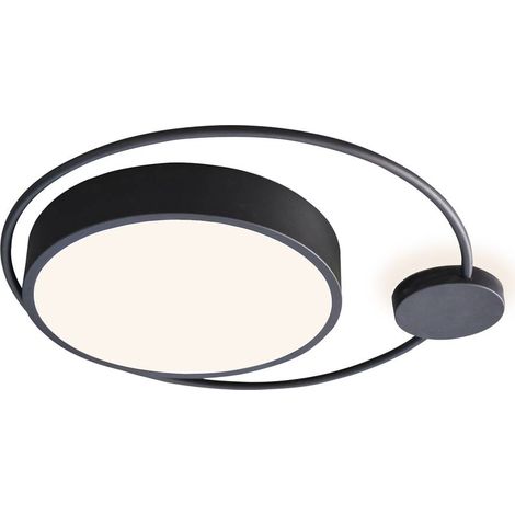 Plafonnier LED Rabalux Saphira 64cm 48W noir rond 3000K (1/3)