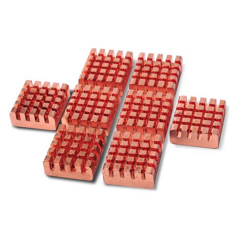 Overclock3 Goldfish RHS-03 Heatsink, Pure Copper, 14 x 12 x 5.5 mm, Self-Adhesive, Memory Heatsink