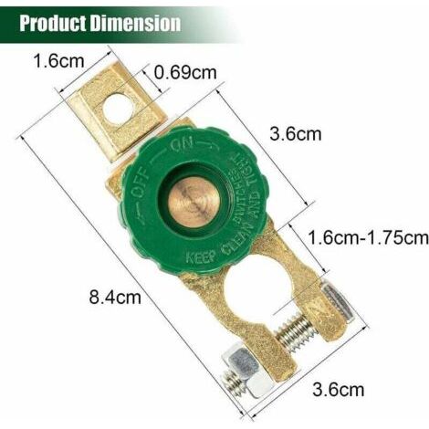 Interrupteur de déconnexion rapide automatique de la batterie pour déconnecter/éteindre la batterie principale dans les bateaux, voitures, camions, camping-cars, véhicules récréatifs, tracteurs, etc.  (1/3)