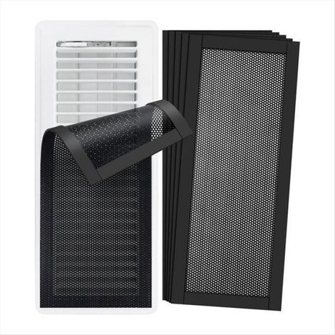 6 Couvercle d'aération, Magnétique, Maille fibre de verre, PVC robuste, Grille 4x10 pouces, Maison (1/5)