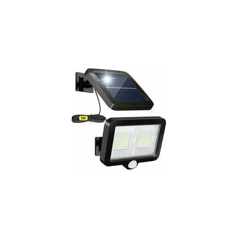 Lampe Solaire Extérieur avec Détecteur de Mouvement, équipée de 98 Leds et d'un câble de 5M, ,1 pièce (1/4)