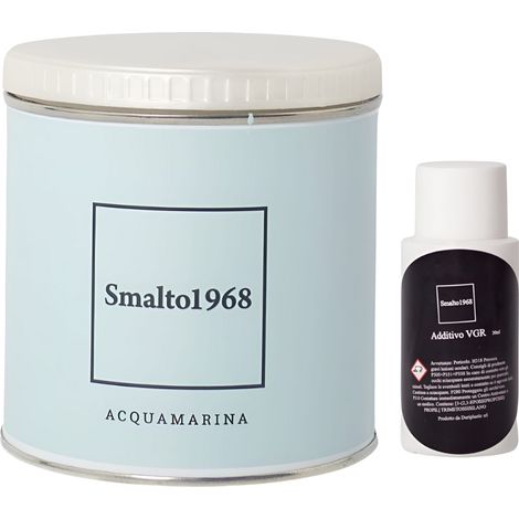 Smalto1968 base acqua vgr piastrelle ceramiche supporti difficili l 0.5 colore- acquamarina - confezione 1