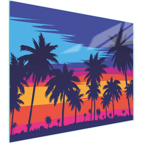 Glasschneidebrett 52x40 Palmen (1/5)