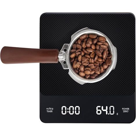 Balanza digital para café con temporizador y función de temporizador para baristas.