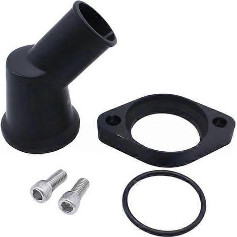Boîtier de thermostat à col de remplissage d'eau à 45 degrés pour moteurs Chevy SBC BBC 283, 302, 305, 327, 350, 396, 427, 454 et 502, avec vis et joint d'étanchéité. (1/5)