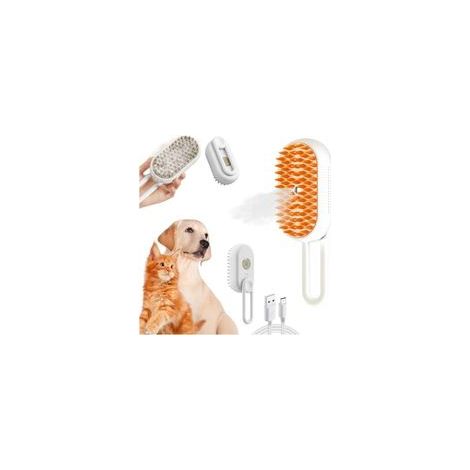 Peigne 3 en 1 pour chats et chiens Brosse à vapeur et à eau avec massage électrique de toilettage