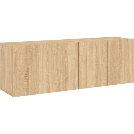 Muebles para TV de pared 2 unidades roble Sonoma 60x30x41 cm vidaXL