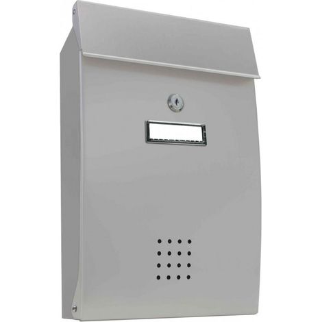 Lifter 64524 Pechino Cassetta Postale da Muro in Lamiera Zincata Verniciata Antiruggine Formato Rivista colore Grigio Chiaro (1/2)