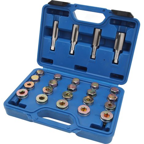 Kit de réparation de filetage de carter d'huile (64 pièces) pour bouchon de vidange de boîte de vitesses (M13, M15, M17, M20) pour voitures (1/5)