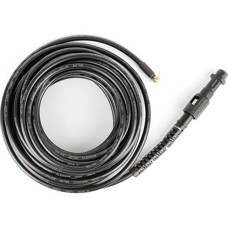 Tuyau de Nettoyage Haute Pression 20M,Tuyau déboucheur,Compatible avec Kärcher K2/K3/K4/K5/K6/K7 série, Haute Pression Accessoire avec Buse à Jet et Buse Rotatif,160 Bar 60 °C