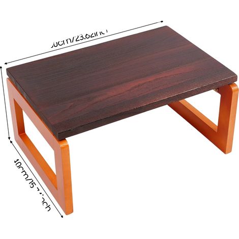 Table basse, design vintage, commodité pliable, Brun rougeâtre (1/2)