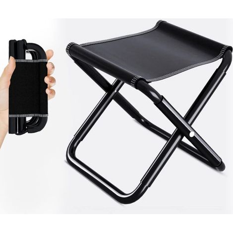 Chaises pliantes d'extérieur, tabouret de Camping Portable, sac à dos, siège avec sac isotherme Double couche pour randonnée pique-nique et pêche,de DEBUNS (1/5)