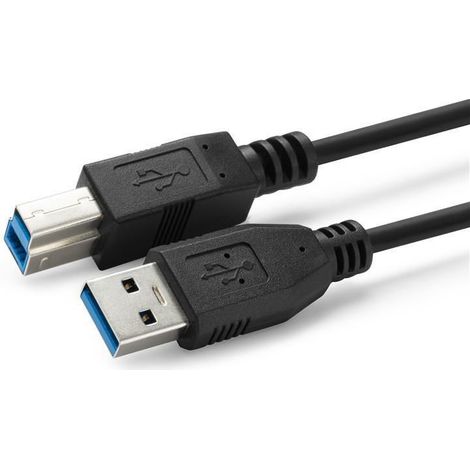 MicroConnect USB3.0AB1B - 1 m - USB A - USB B - 3.2 Gen 1 (3.1 Gen 1) - Male connector / Male connector - Noir