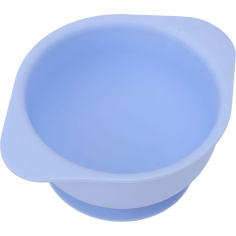 Bol en silicone bleu clair, antidérapant et résistant à la chaleur, idéal pour enfants et seniors (1/5)