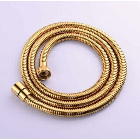 (Oro) Tubo flessibile per doccia in acciaio inox anti-attorcigliamento da 1,5 m (59 pollici) con connettori in ottone massiccio.